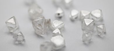 Rough diamonds at DTC, Botswana