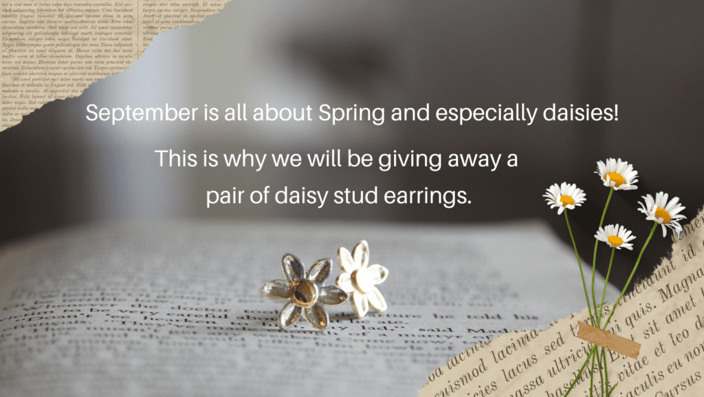 It is spring and we are giving away a pair of our daisy stud earrings.